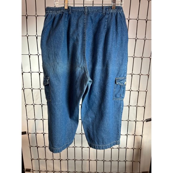 TY Wear Capri Elastic Waist Jean  18 Blue  Denim Cotton Denim - Picture 13 of 13